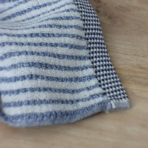 Seneca Chambray Stripe Towel- Blue