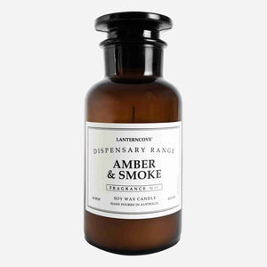 Lanterncove Dispensary 14.5oz candle Amber & Smoke