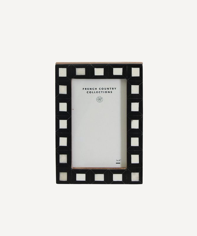 French Country Collections Black & White Squares Photo Frame 3x5