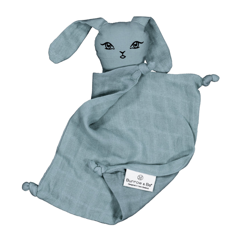 Burrow and Be Muslin Bunny Comforter- Storm