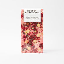 Load image into Gallery viewer, House of Chocolate Raspberry, Hazelnut &amp; Cacoa White Chocolate Bar (Pink)
