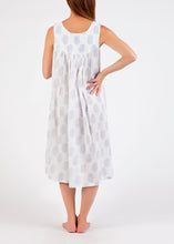 Load image into Gallery viewer, Arabella V Neck White with Blue Print Nightie

