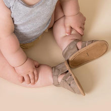 Load image into Gallery viewer, Pretty Brave Charlie Taupe Baby Sandals
