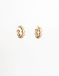 Stella & Gemma Earrings Hoops Pebble Matte Gold