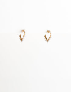 Stella & Gemma Pearl Heart Hoop Earrings