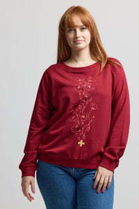 Stella & Gemma Rhubarb Blooms Sweater