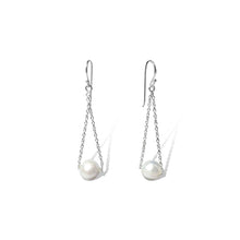 Load image into Gallery viewer, Fabuleux Vous Silver Perle Double Silver Chain FWP Earrings
