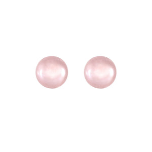 Simply Italian Pink Pearl Stud Earrings (medium)