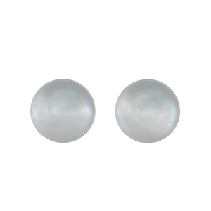 Simply Italian Silver Pearl Earrings (Large)