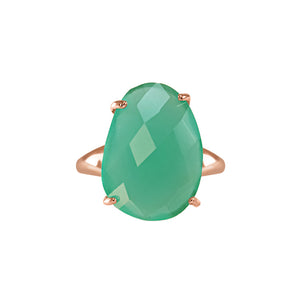Simply Italian Light Green Oval Ring