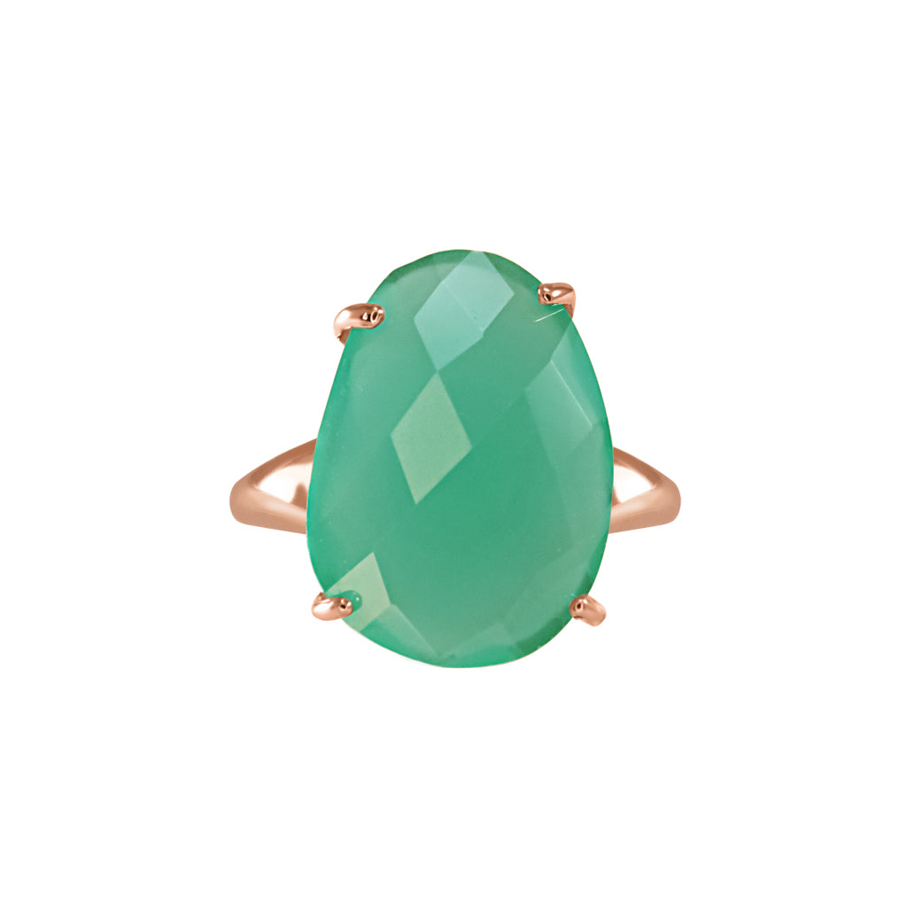 Simply Italian Light Green Oval Ring