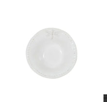 Load image into Gallery viewer, French Country Collections Dragonfly Stoneware White Salt Bowl
