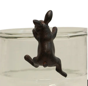 French Country Collections Hanging Bunny Decor Brown