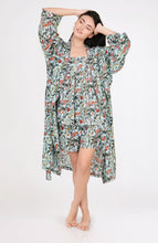 Load image into Gallery viewer, Arabella Blue Floral Dressing Gown
