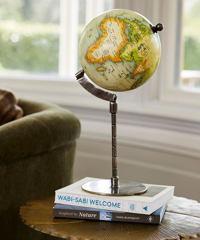 French Country Collections Castor Globe on Stand Large