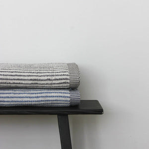 Seneca Chambray Stripe Towel- Charcoal