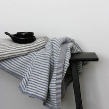 Load image into Gallery viewer, Seneca Chambray Stripe Towel- Charcoal
