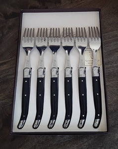 Laguiole Table Forks Set of 6 in Black