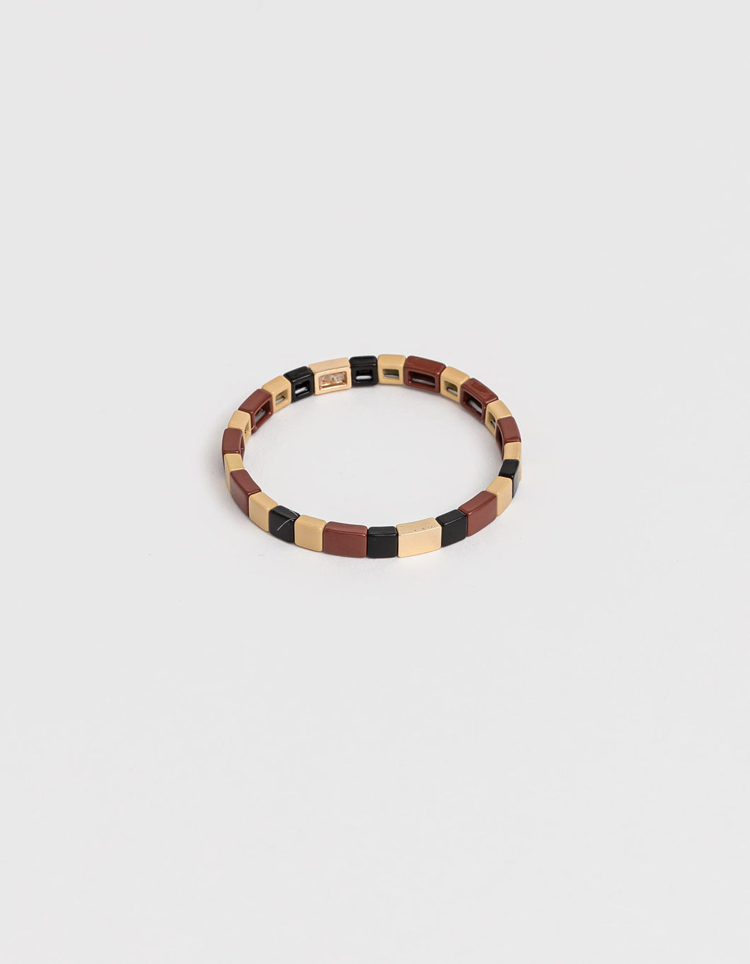 Stella & Gemma Chocolate/Black Enamel Bracelet