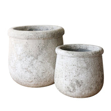 Load image into Gallery viewer, CC Interiors Large Planter in Stone with Rolled Edge
