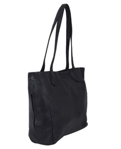 Urban Forest Adele Leather Large Shoulder Bag- Riley Black