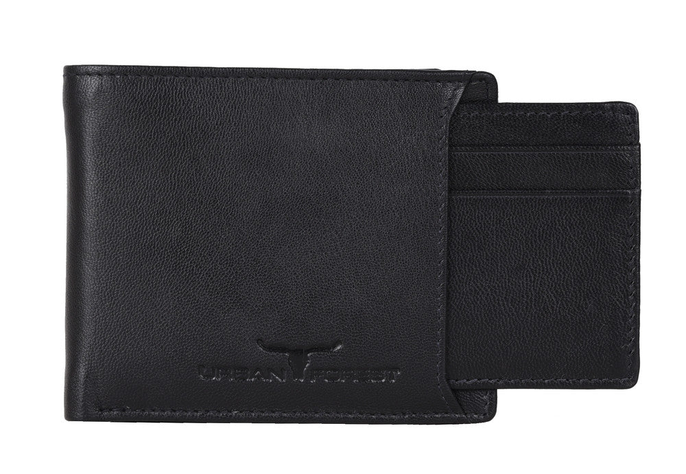 Urban Forest Sidka Leather Wallet w/Card Holder- Serena Black
