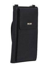 Load image into Gallery viewer, Urban Forest Phoebe Leather Phone Pouch/Wallet- Rambler Black
