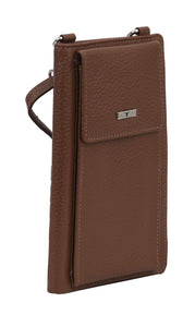 Urban Forest Phoebe Leather Phone Pouch/Wallet- Rambler Cocoa