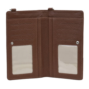 Urban Forest Phoebe Leather Phone Pouch/Wallet- Rambler Cocoa