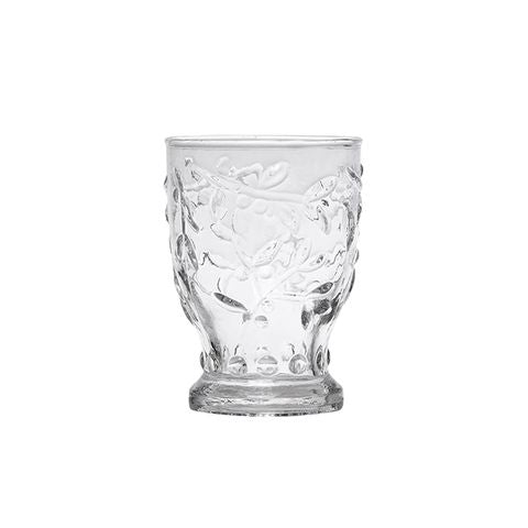 French Country Collections Leaf Design Chunky Tumblers set of 4