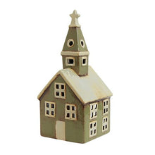 Load image into Gallery viewer, French Country Collections Alsace Tealight Church Olive Green
