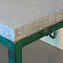 Load image into Gallery viewer, French Country Collections Zinc Green Utility Bench

