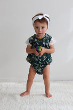 Load image into Gallery viewer, Burrow and Be Green Spring Melody Lace Sleeve Milly Romper
