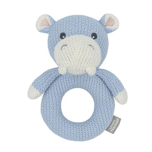 Living Textiles Henry the Hippo Knitted Rattle