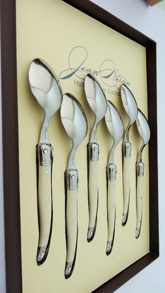 Laguiole Dessert Spoons set of 6 in Ivory
