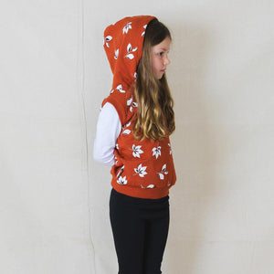 Tiny Tribe Autumn Leaves Hooded Vest