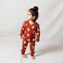 Load image into Gallery viewer, Tiny Tribe Autumn Leaves Cross Over Wrap Romper

