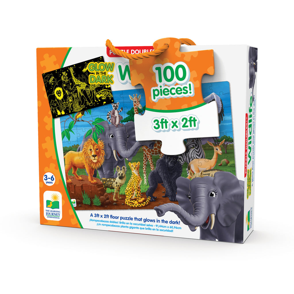 The Learning Journey Glow In The Dark Wildlife Puzzle