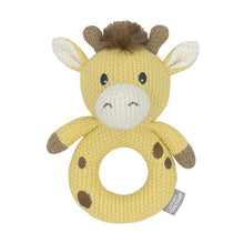Load image into Gallery viewer, Living Textiles Noah the Giraffe Knitted Rattle
