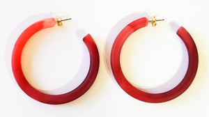 I'm Gorgeous Red Hoop Earrings