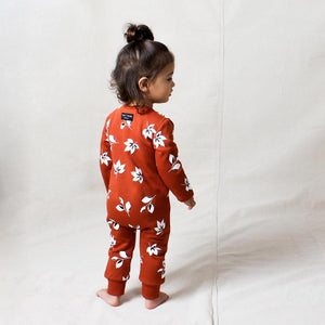 Tiny Tribe Autumn Leaves Cross Over Wrap Romper