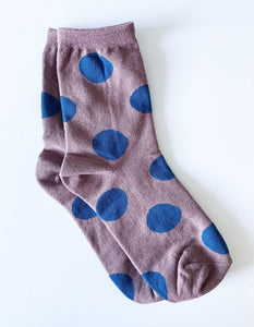 Stella & Gemma Salmon Blue Spot Socks