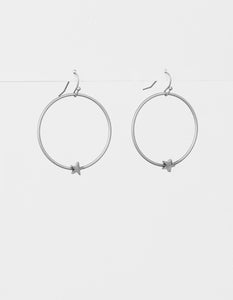 Stella & Gemma Silver Single Star Earrings