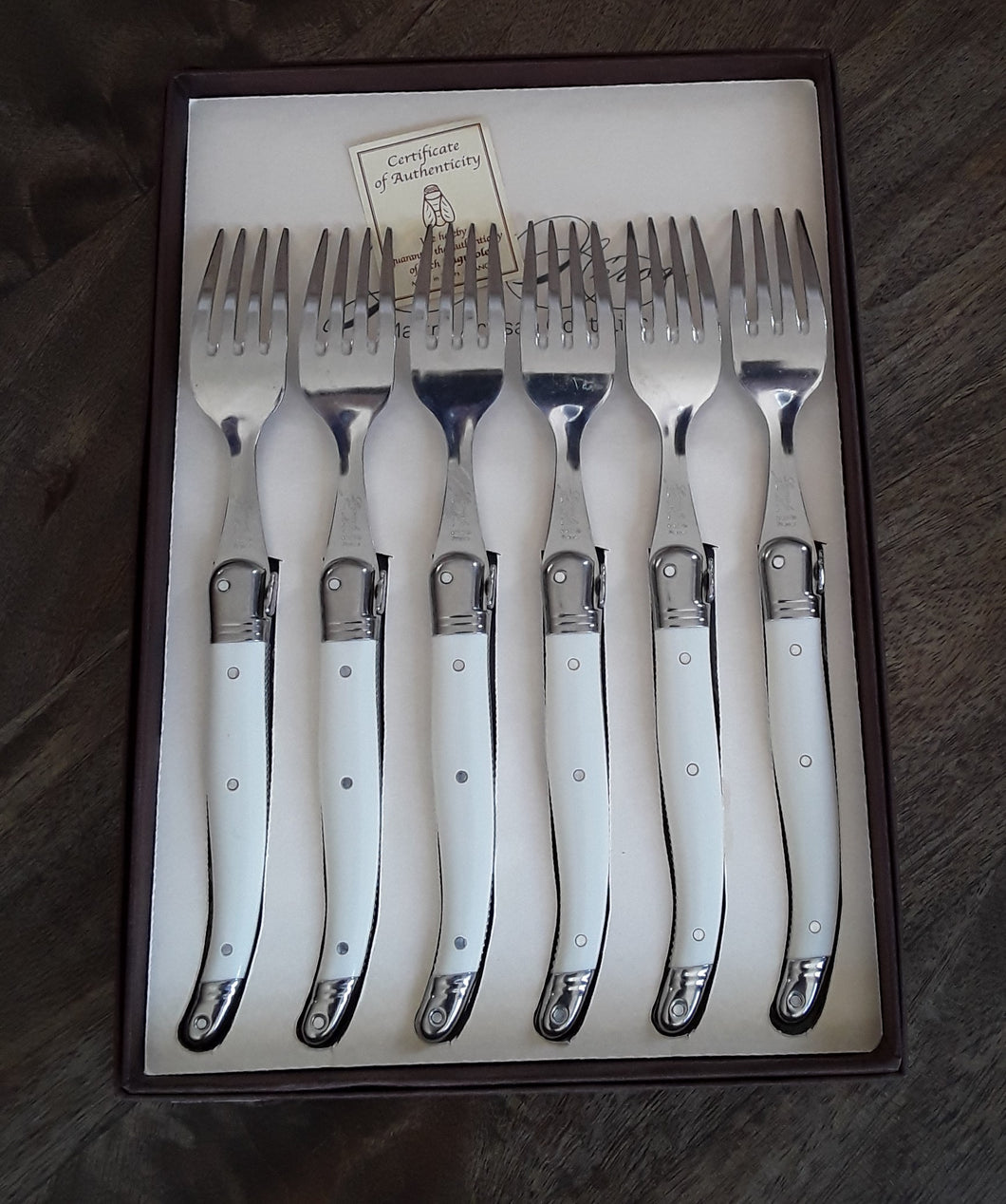 Laguiole Table Forks set of 6 in Ivory