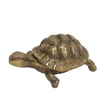 French Country Collections Antique Gold Turtle Box